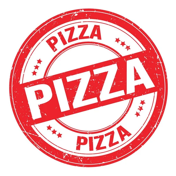 Pizza Text Written Red Grungy Stamp Sign — Stockfoto