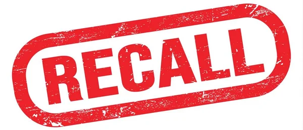 Recall Text Written Red Rectangle Stamp Sign — Foto Stock