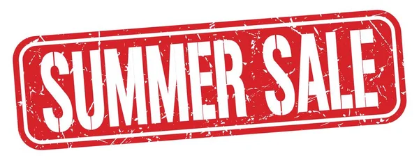 Summer Sale Text Written Red Grungy Stamp Sign — Stockfoto