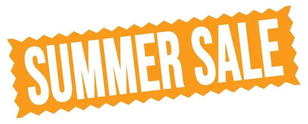 Summer Sale Tekst Geschreven Oranje Zig Zag Zegel Teken — Stockfoto