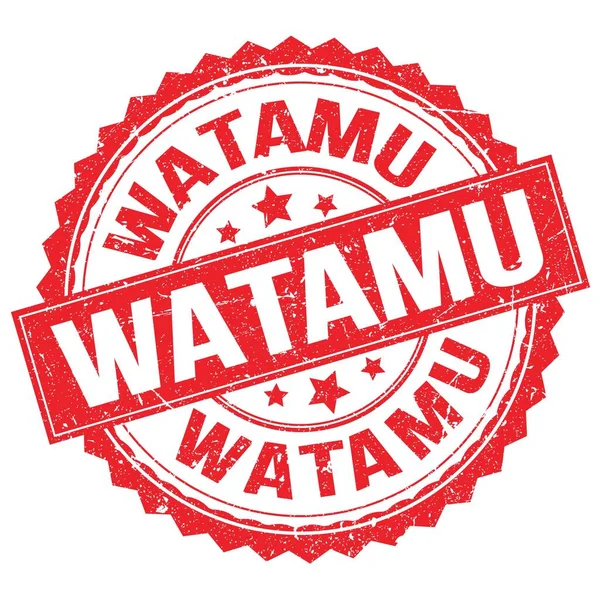 Watamu Szöveg Piros Kerek Bélyegzőtáblára Írva — Stock Fotó