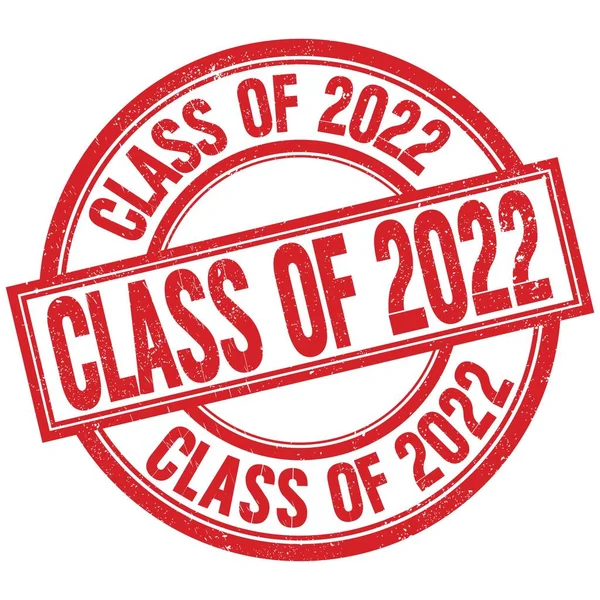 Class 2022 Text Written Word Red Stamp Sign — Stockfoto