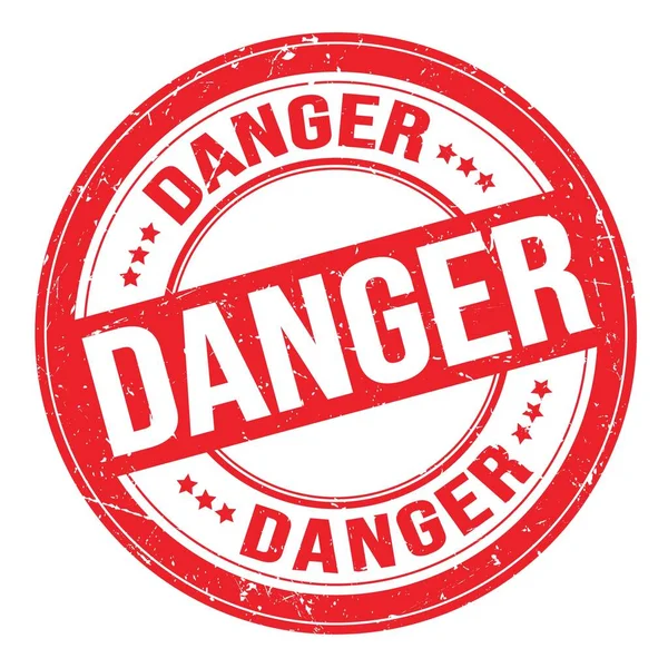 Danger Text Written Red Grungy Stamp Sign — Fotografia de Stock