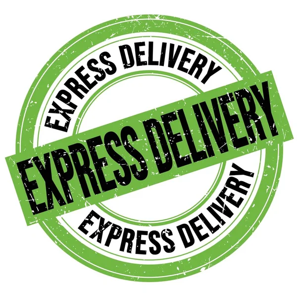 Express Delivery Text Written Green Black Grungy Stamp Sign — Stockfoto