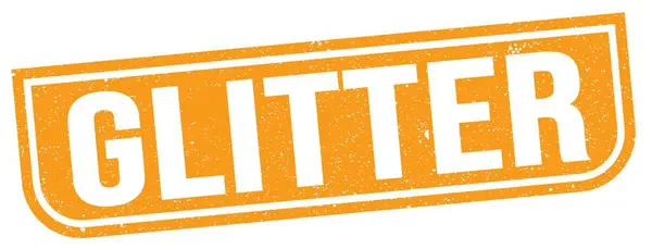 Glitter Text Written Orange Grungy Stamp Sign — Zdjęcie stockowe