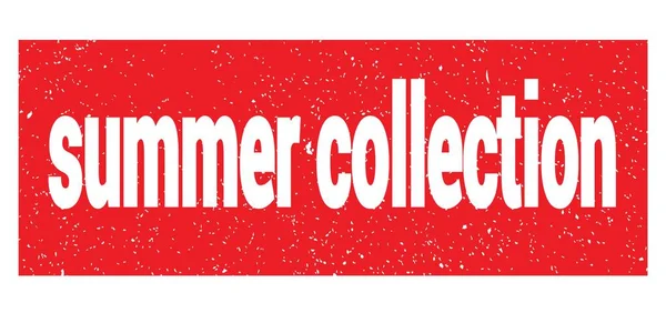 Summer Collection Tekst Geschreven Rood Grungy Stempel Teken — Stockfoto