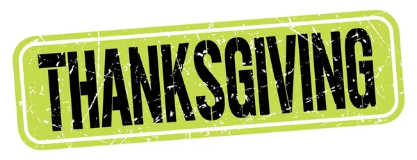 Thanksgiving Text Written Green Black Grungy Stamp Sign — Foto Stock