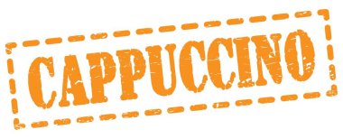 CapPPUCCINO metni turuncu çizgi işareti üzerine yazılmış.