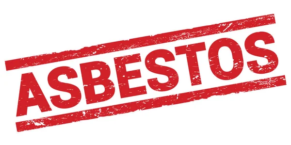 Asbestos Text Written Red Rectangle Stamp Sign — Stockfoto