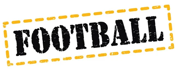 Football Text Written Yellow Black Dash Stamp Sign — Stockfoto