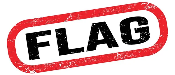 Flag Text Red Black Rectangle Stamp Sign — ストック写真