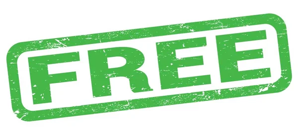 Free Text Written Green Rectangle Stamp Sign — Stock Photo, Image