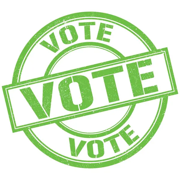 Vote Text Written Green Stamp Sign — Φωτογραφία Αρχείου