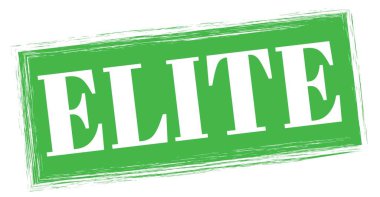 Yeşil dikdörtgen damga işareti üzerine yazılmış ELITE metni.