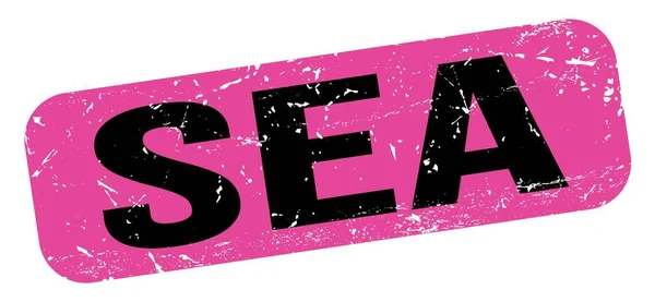 Sea Text Written Pink Black Grungy Stamp Sign — Zdjęcie stockowe