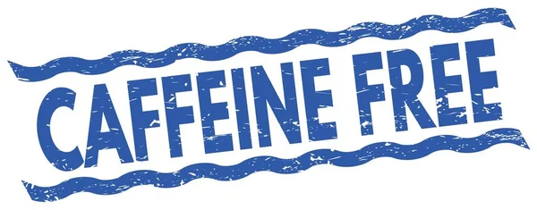 Caffeine Free Text Written Blue Lines Stamp Sign — ストック写真