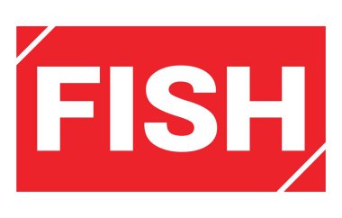 Kırmızı dikdörtgen pul işareti üzerine yazılmış FISH metni.