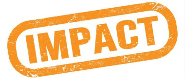 IMPACT, turuncu dikdörtgen mühür işareti üzerine yazılmış metin.