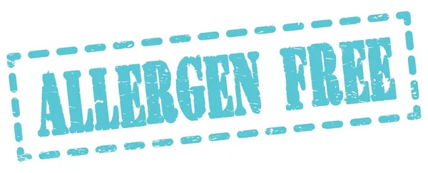 Allergen Free Text Written Blue Dash Stamp Sign — Stock Fotó
