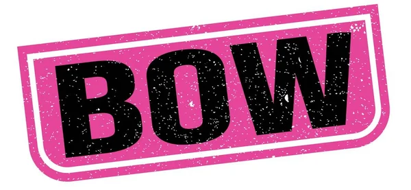 Bow Text Written Pink Black Grungy Stamp Sign — 图库照片