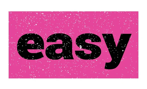 Easy Text Written Pink Black Grungy Stamp Sign — Fotografia de Stock