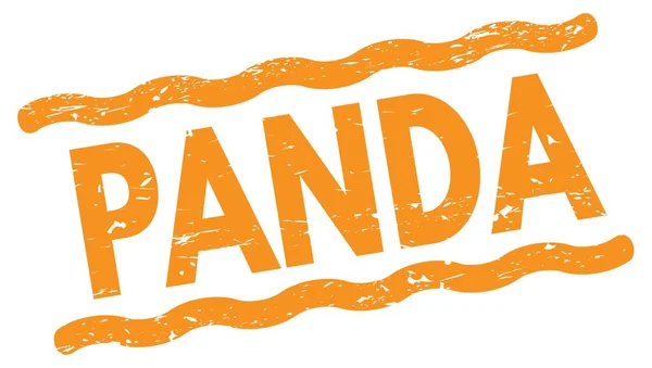 Panda Text Written Orange Lines Stamp Sign — стоковое фото