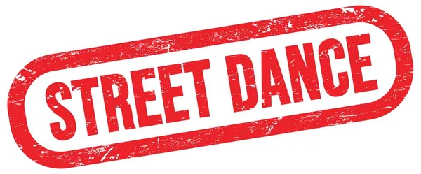 Street Dance Text Red Rectangle Stamp Sign — Foto Stock