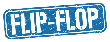 Mavi grungy işareti üzerine yazılmış FLIP-FLOP metni.