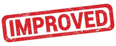 Kırmızı dikdörtgen mühür işareti üzerine yazılmış İMPROVED metin.