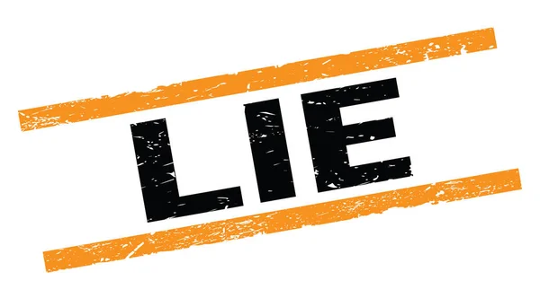 Lie Text Written Orange Rectangle Stamp Sign —  Fotos de Stock