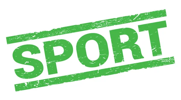 Sport Text Napsaný Zeleném Obdélníkovém Znaku — Stock fotografie