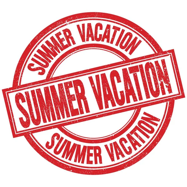 Summer Vacation Text Written Word Red Stamp Sign — Photo