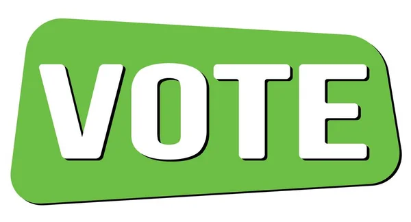 Vote Text Written Green Trapeze Stamp Sign — Stockfoto