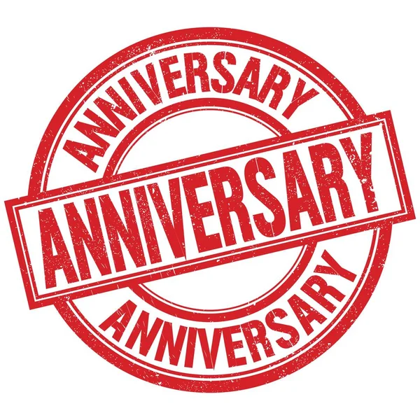 Anniversary Text Written Word Red Stamp Sign — Stockfoto
