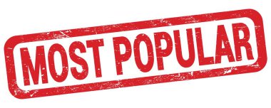 MOST POPULAR text written on red rectangle stamp sign.