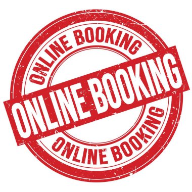 Kırmızı yuvarlak pul işareti üzerine yazılmış ONLINE Kitap metni