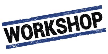 Workshop metni siyah-mavi dikdörtgen işareti üzerine yazılmış.