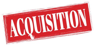 Kırmızı dikdörtgen damga işareti üzerine yazılmış ACQUISION metni.