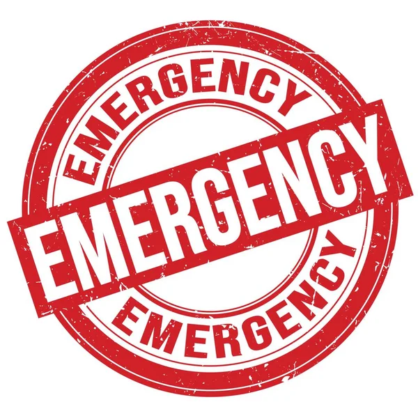Emergency Text Written Red Grungy Stamp Sign — Stockfoto