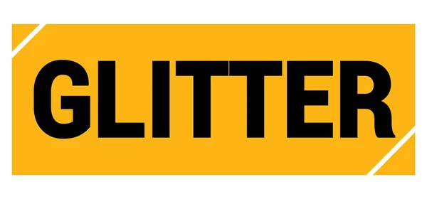 Glitter Text Written Yellow Black Grungy Stamp Sign — Fotografia de Stock