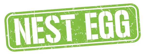 Nest Egg Text Written Green Grungy Stamp Sign — Stockfoto