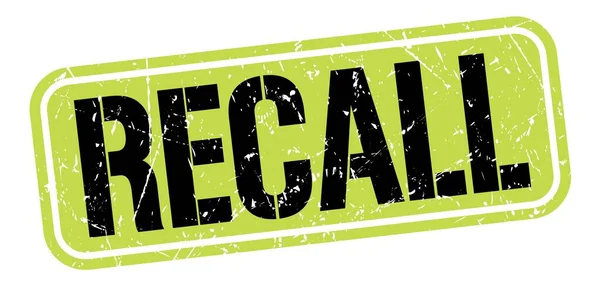 Recall Text Written Green Black Grungy Stamp Sign — Foto Stock