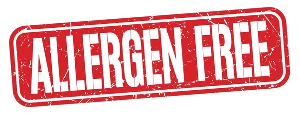 Allergen Free Text Written Red Grungy Stamp Sign — Φωτογραφία Αρχείου