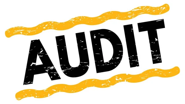Audit Text Written Yellow Black Lines Stamp Sign — Foto Stock