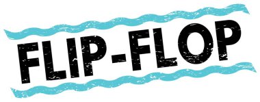 Mavi-siyah satır işareti üzerine yazılmış FLIP-FLOP metni.