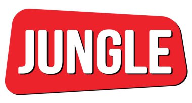 Kırmızı trapez damgasıyla yazılmış JUNGLE metni.