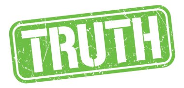 TRUTH text written on green grungy stamp sign.