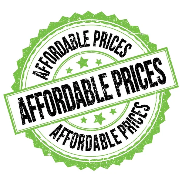 Affordable Prices Text Written Green Black Stamp Sign — Stockfoto