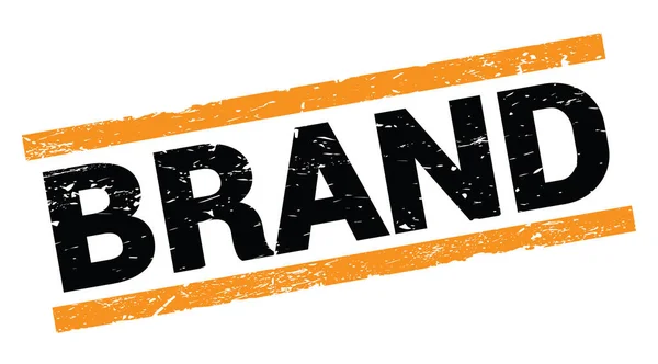 Brand Text Written Orange Rectangle Stamp Sign — ストック写真