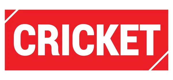 Cricket Text Written Red Grungy Stamp Sign — ストック写真